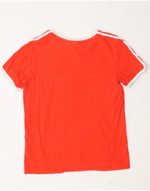Tricou supradimensionat pentru femei Adidas UK 6 XS bumbac portocaliu
