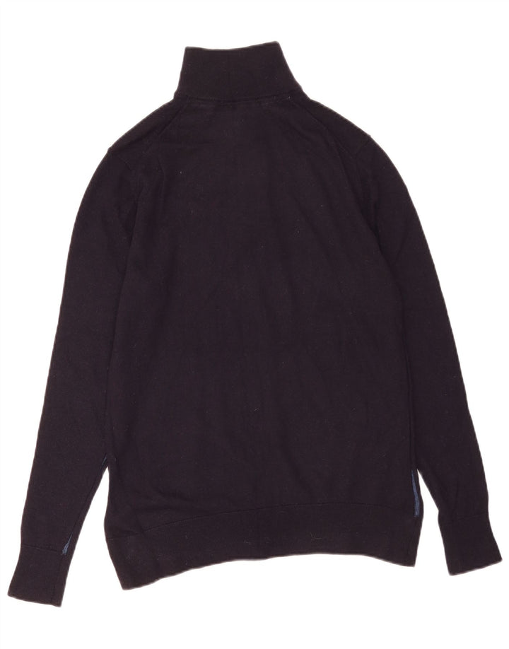 Pulover pentru bărbați Ted Baker, cu fermoar, cu gât, mărimea 3, lână medie, albastru bleumarin