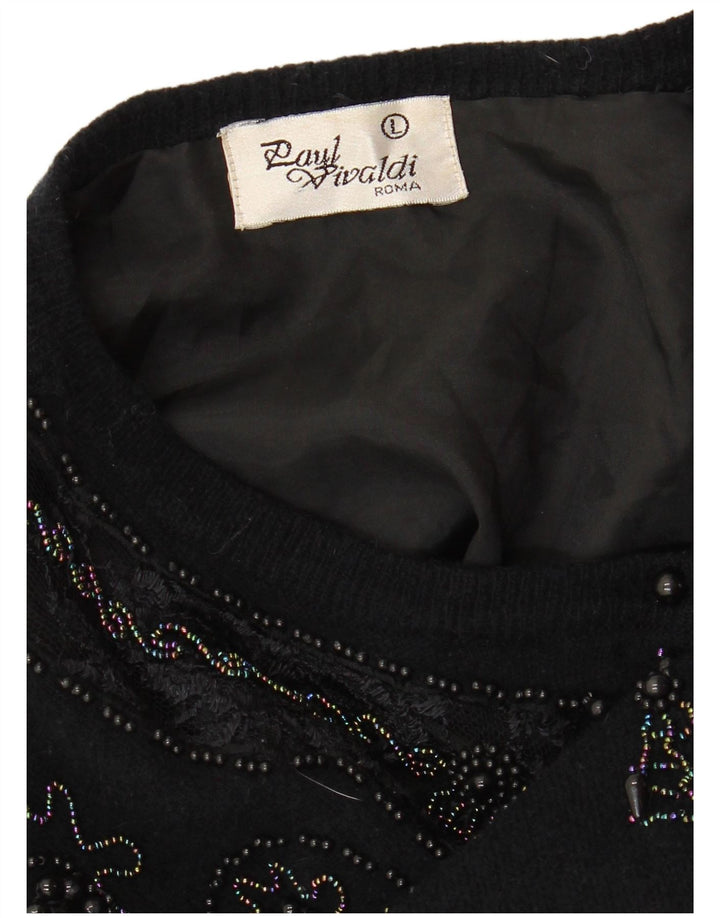 Pulover cardigan pentru femei VINTAGE UK 16 mare bleumarin cachetaie