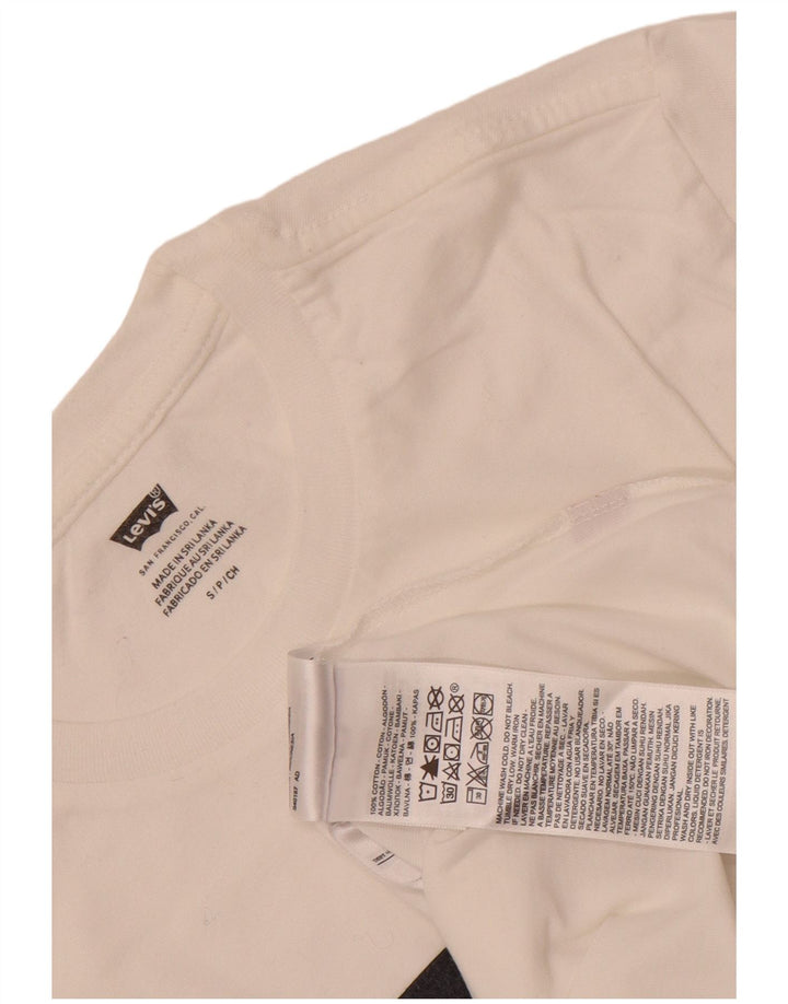 Tricou grafic Levi's pentru bărbați Top mic, alb, bumbac