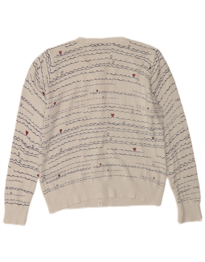 Pulover cardigan pentru femei M&Co UK 12, viscoză cu dungi albe medii