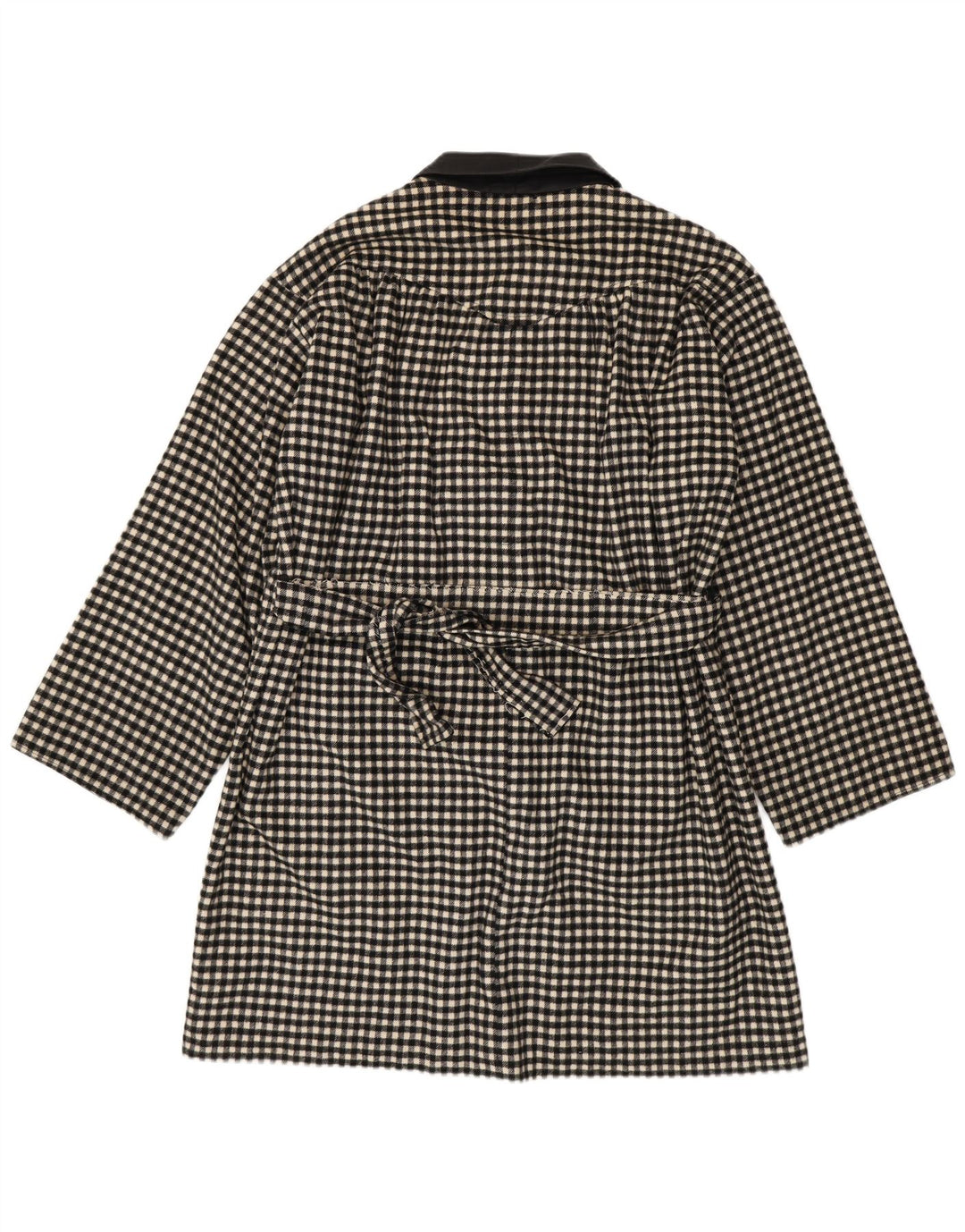 Pardesiu vintage pentru femei UK 18 XL negru vichy