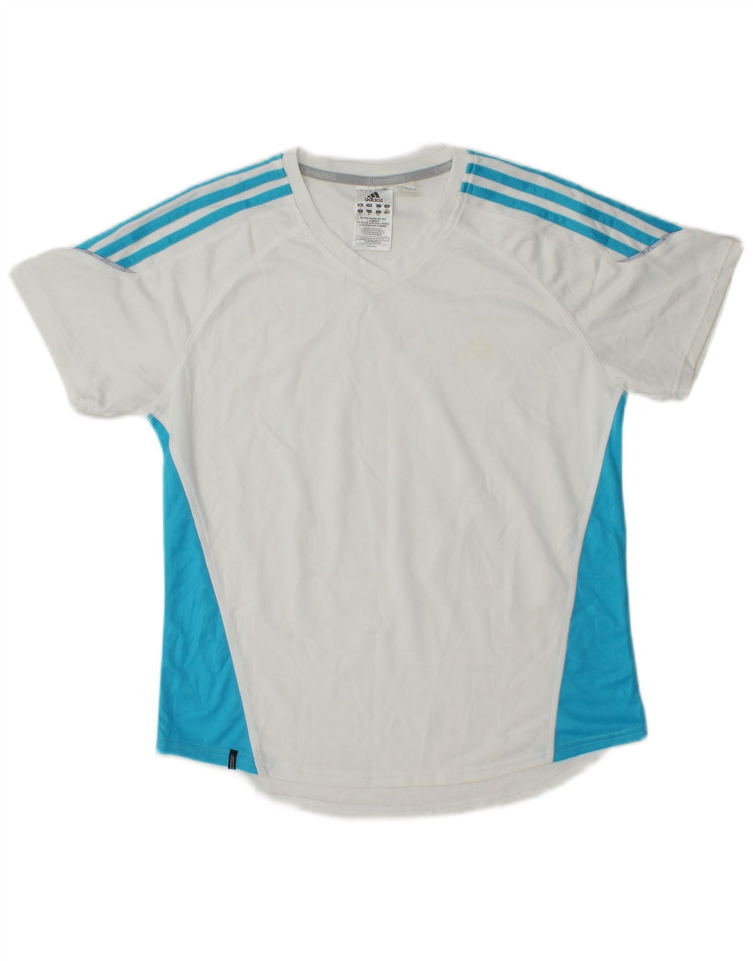 Tricou ADIDAS Clima 365 pentru femei UK 16, mare, alb, bloc de culoare