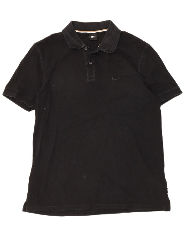 Tricou polo pentru bărbați Hugo Boss XL, bumbac negru