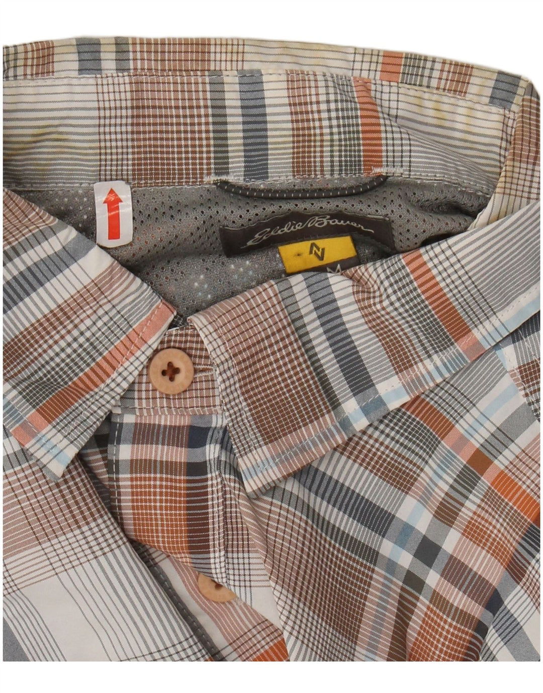 Cămașă cu mânecă scurtă pentru bărbați EDDIE BAUER Poliester cu carouri multicolore mediu