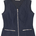 Gilet matlasat Vintage pentru femei IT 42 Poliester bleumarin mediu