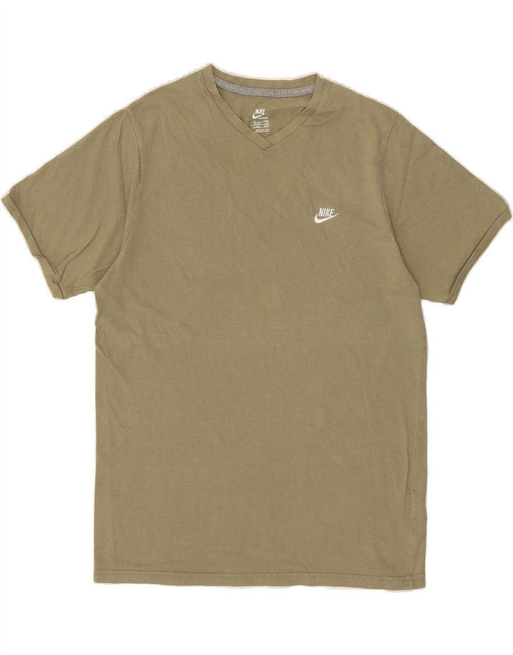 NIKE Mens T-Shirt Top UK 39/41 Medium Khaki Cotton Vintage Nike and Second-Hand Nike from Messina Hembry 