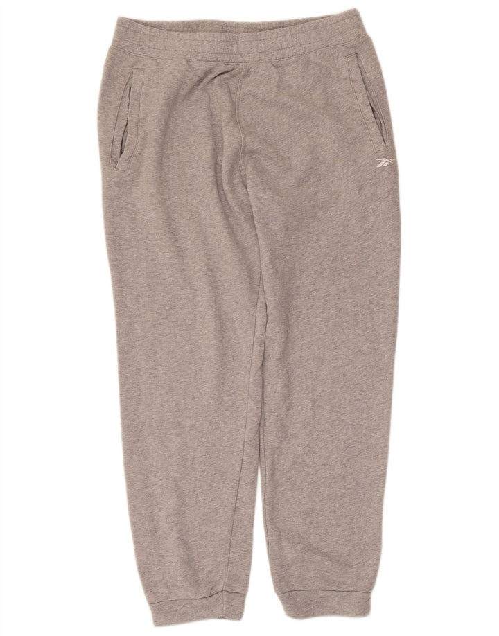 Pantaloni de trening pentru bărbați Reebok Pantaloni de jogging din bumbac cu pete gri medii