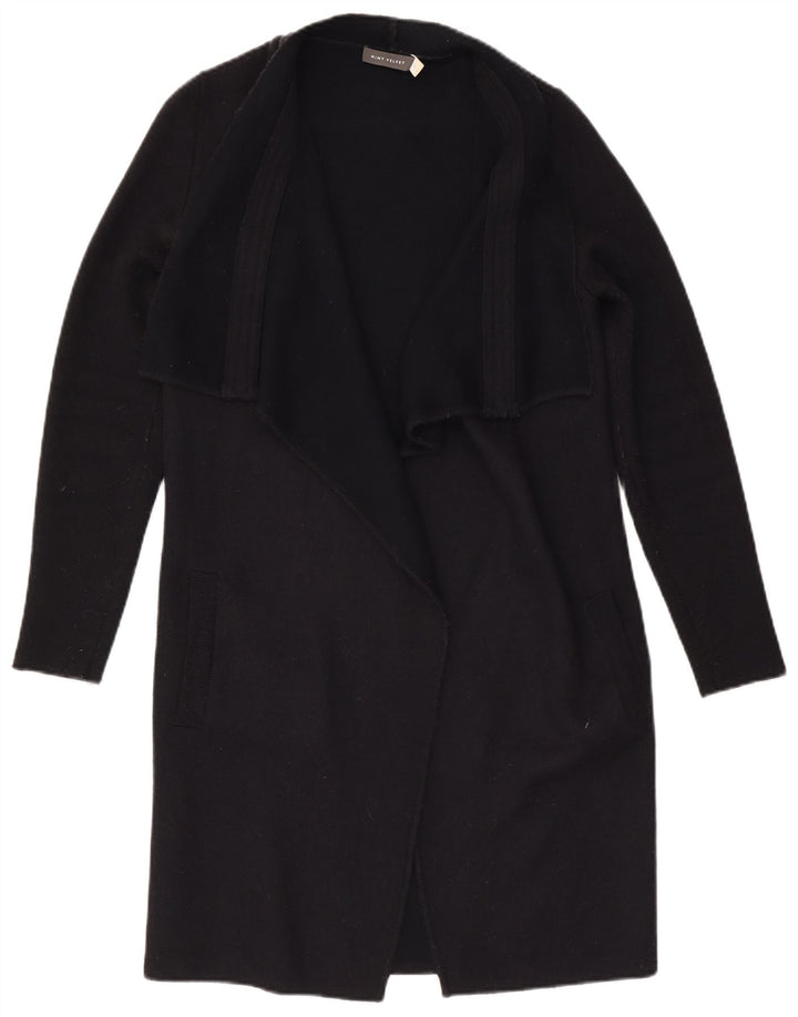 MINT VELVET Pulover cardigan deschis pentru femei UK 12 Medium Negru