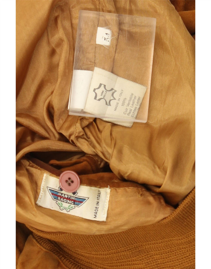 Jachetă Bomber Vintage pentru bărbați din piele intoarsa IT 54 2XL din piele maro