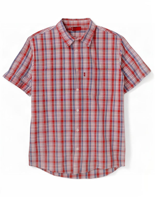 Cămașă cu mânecă scurtă pentru bărbați Levi's, cu carouri mari, roșii