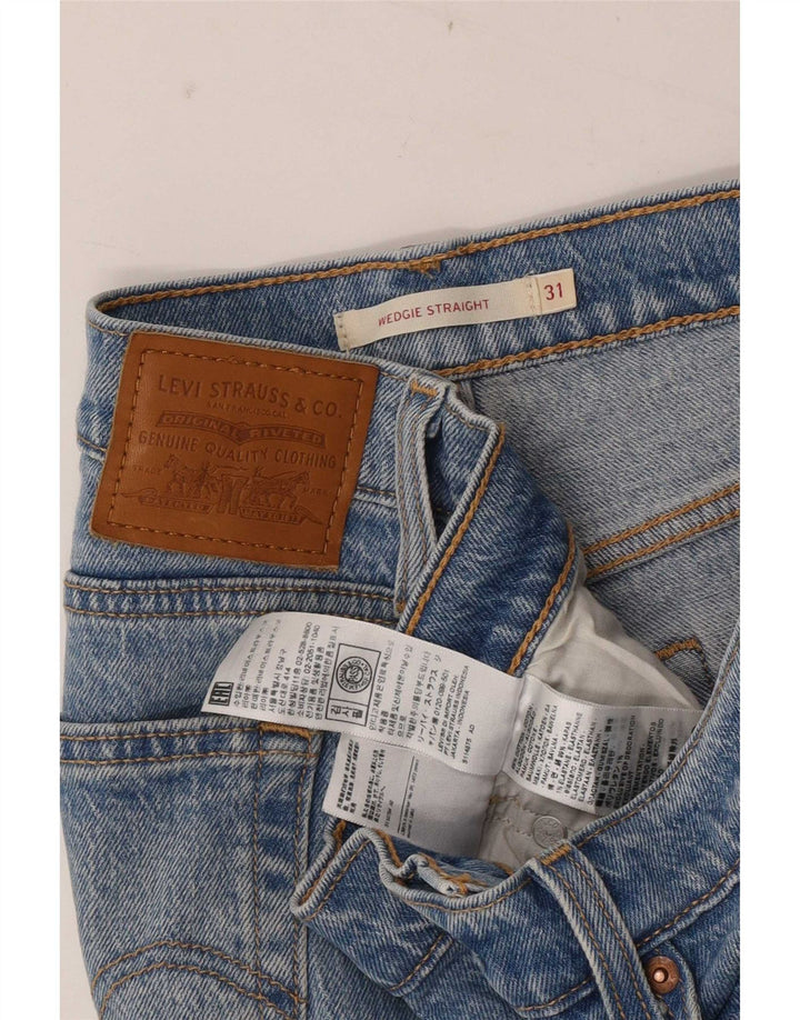 Blugi Levi's Wedgie Straight pentru femei W31 L28 Bumbac albastru