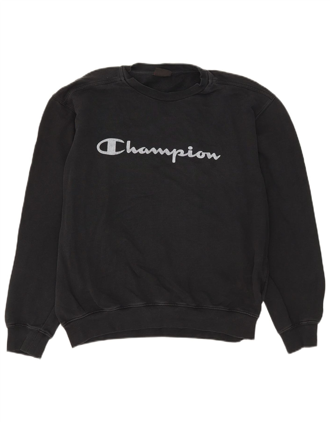 Pulover cu grafic pentru femei Champion XL, bumbac negru