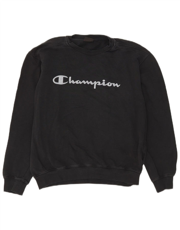 Pulover cu grafic pentru femei Champion XL, bumbac negru