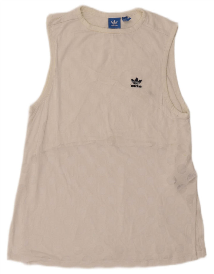 Vestă pentru femei ADIDAS UK 10 Poliester geometric alb mic