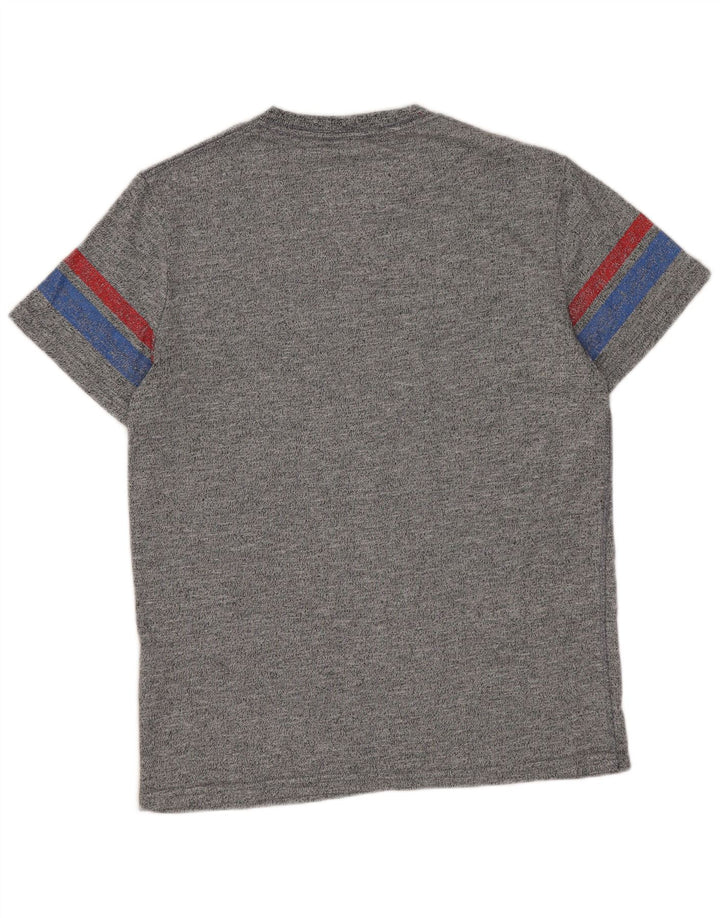 Tricou grafic pentru bărbați Superdry Top mic, gri, bumbac cu pete