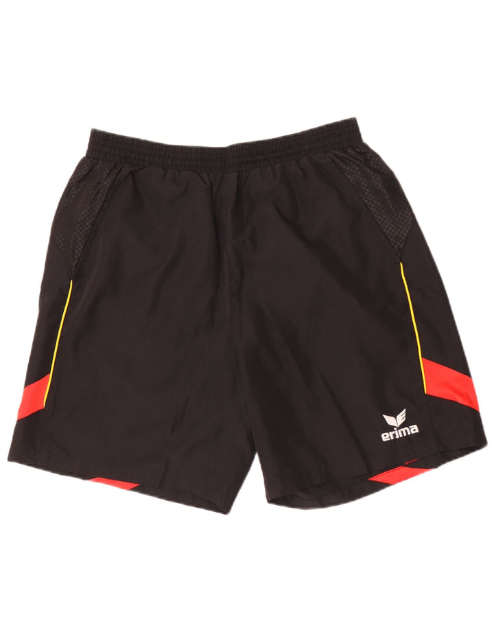 Pantaloni scurți sport Erima pentru bărbați, mari, negru, poliester color bloc