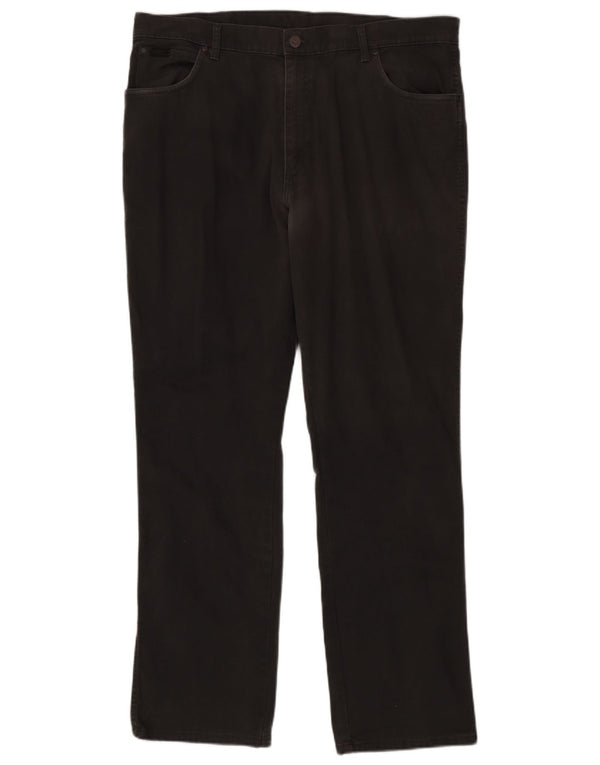Pantaloni casual drepti Wrangler Texas Stretch pentru bărbați W40 L34 bumbac gri