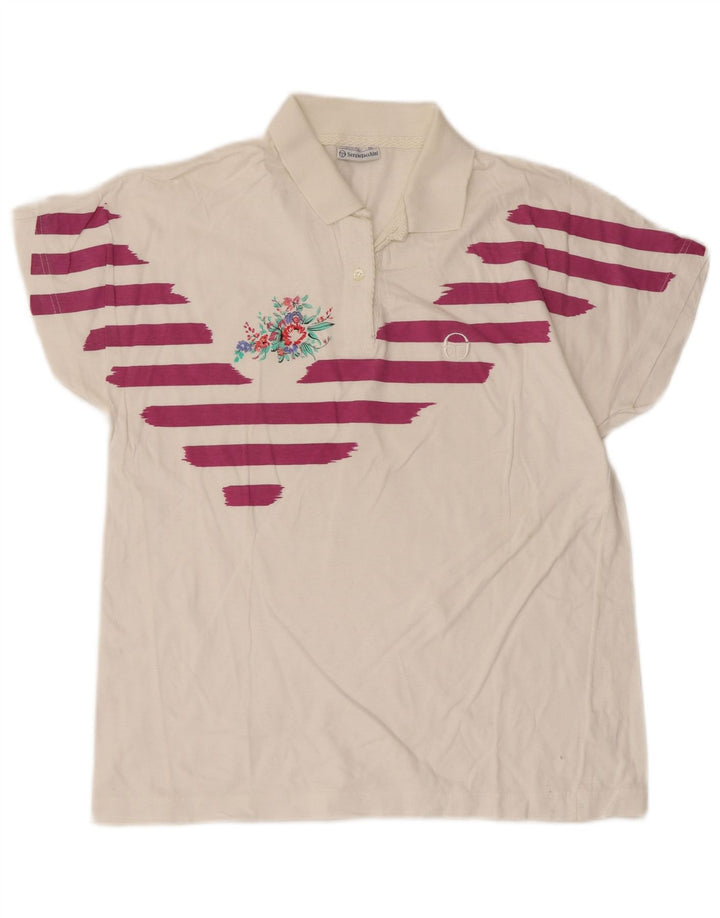 Tricou polo Sergio Tacchini pentru femei IT 44 Bumbac cu dungi albe medii