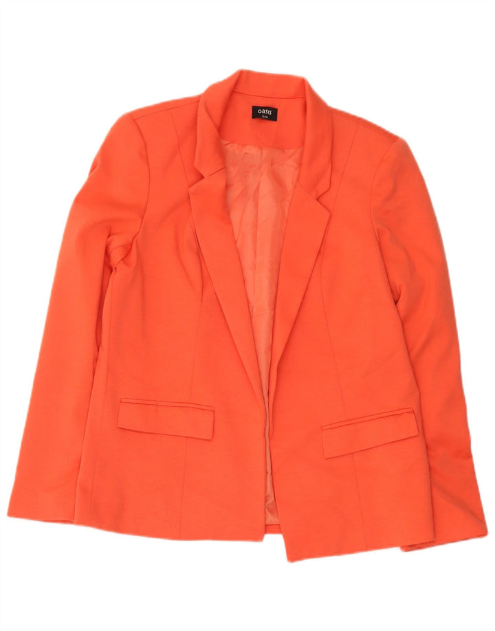 Jachetă Blazer pentru femei Oasis UK 12 Poliester portocaliu mediu