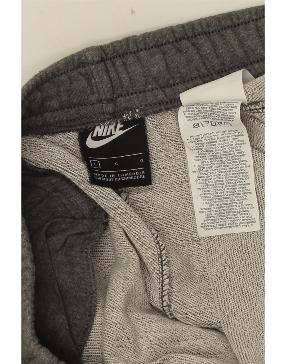 Pantaloni de trening pentru bărbați NIKE Pantaloni de jogging mari, gri, bumbac