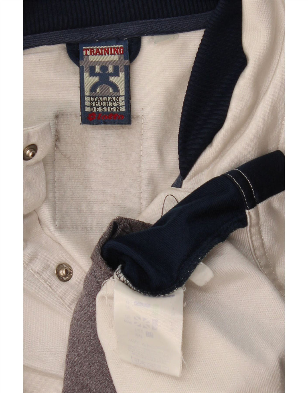 LOTTO Jachetă de trening pentru bărbați Marea Britanie 44/46 2XL Alb Poliester bloc de culoare