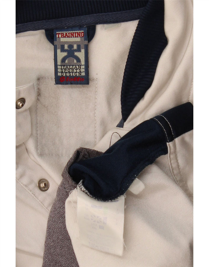 LOTTO Jachetă de trening pentru bărbați Marea Britanie 44/46 2XL Alb Poliester bloc de culoare