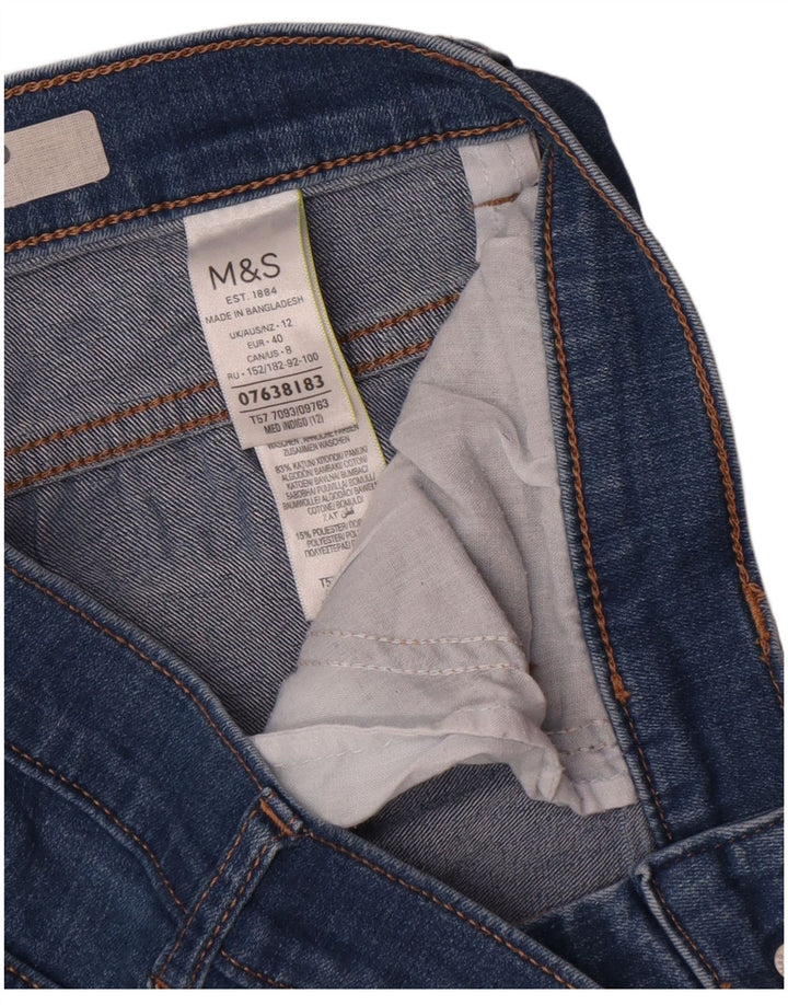 Blugi tăiați pentru femei Marks & Spencer UK 12 Medium L32 L21 Bumbac albastru