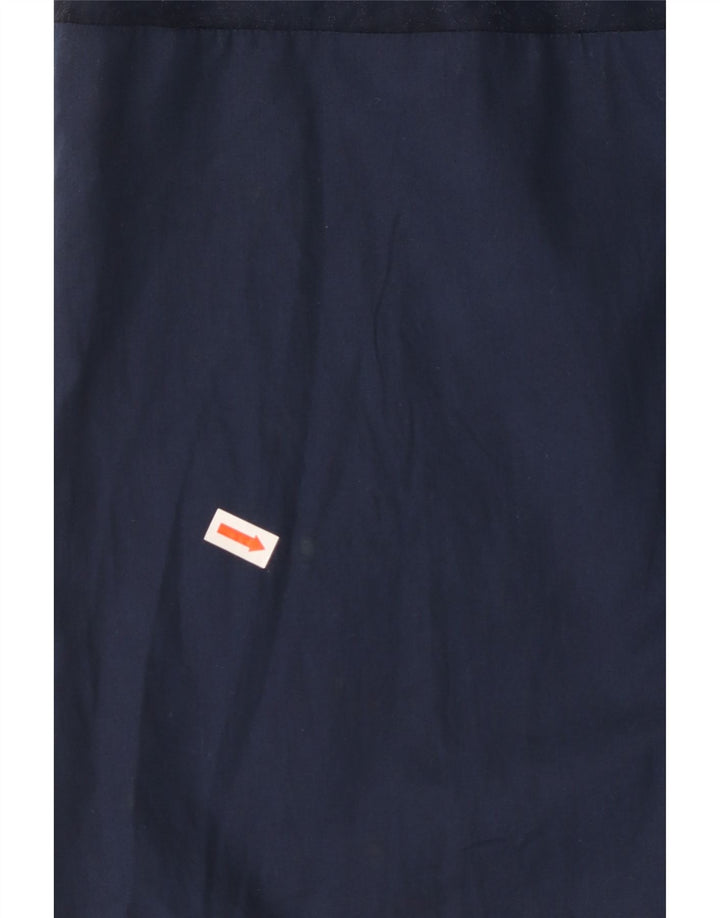 Cămașă VINTAGE pentru femei UK 14 Mediu Bleumarin Poliester color bloc