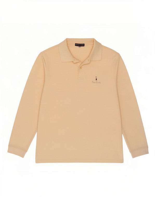 Cămașă polo Pierre Cardin pentru bărbați, mare, bej, bumbac