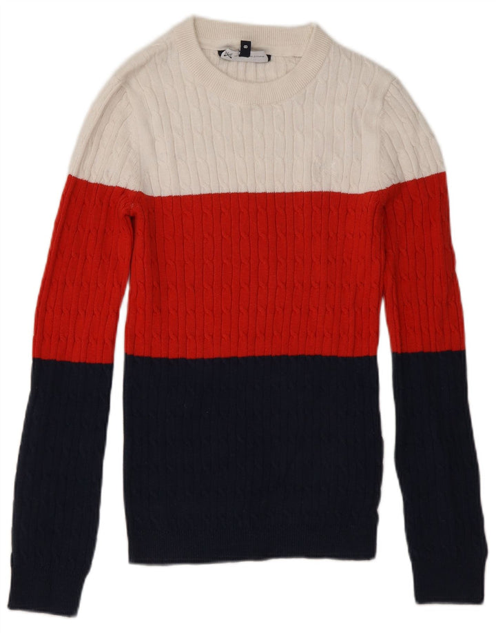 Crew Clothing Pulover pentru femei cu gât crew pulover UK 8 Mic Multicolor