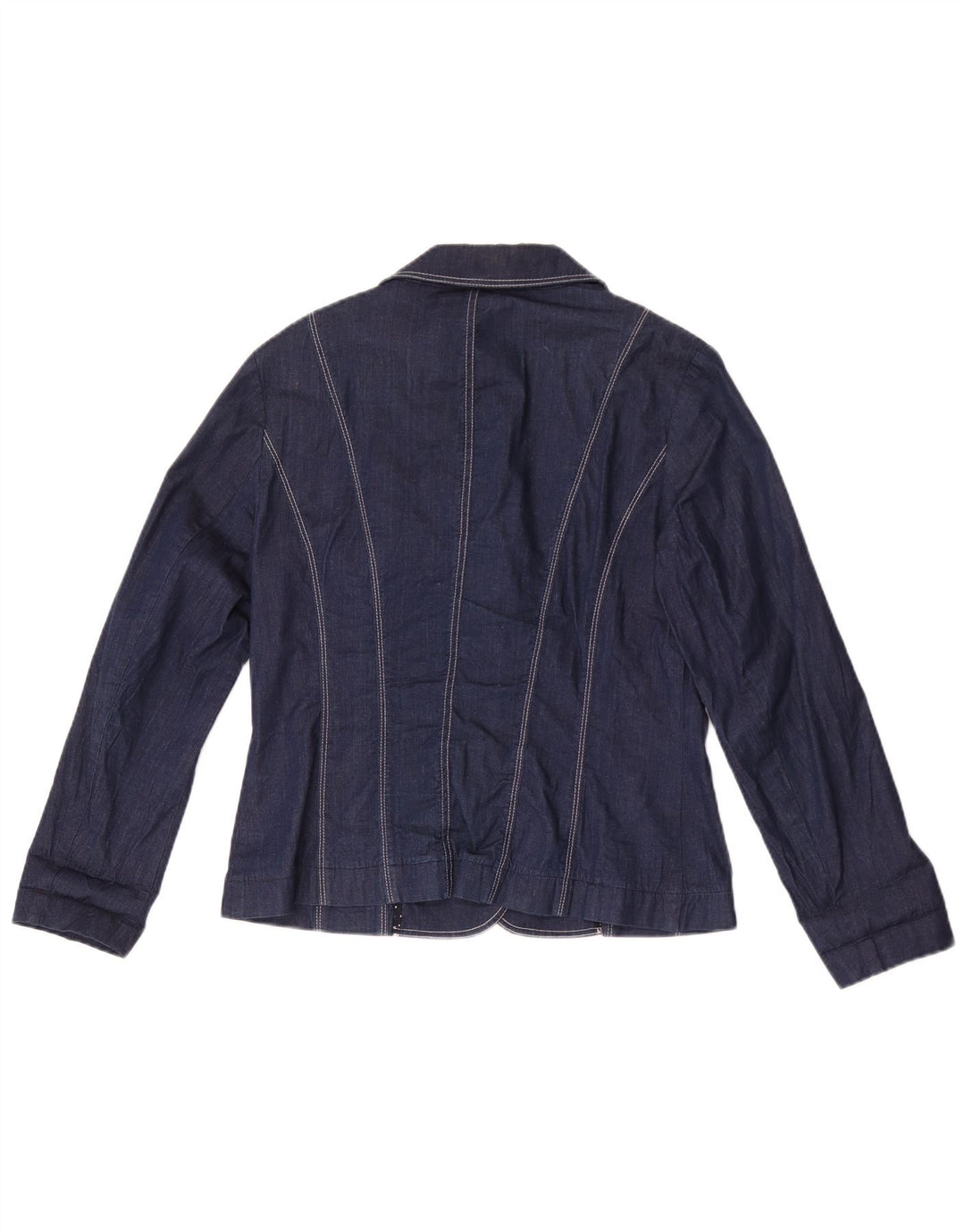 Jachetă blazer din denim cu 3 nasturi Conrad pentru femei US 8 Medium Bleumarin