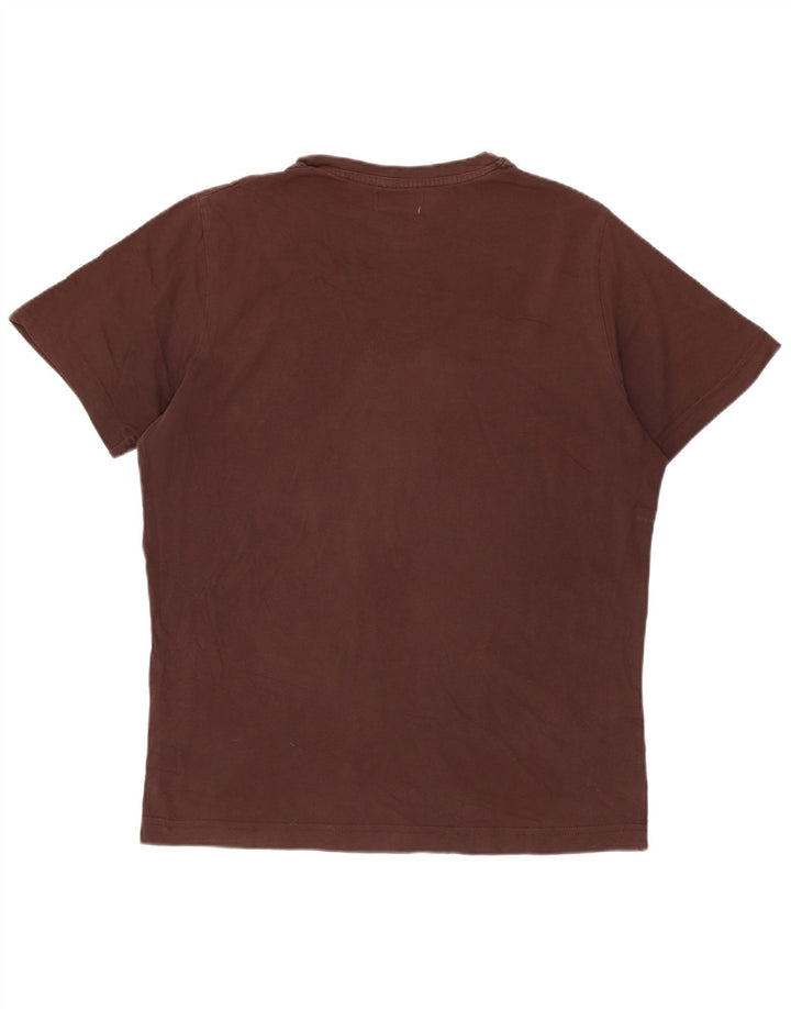 Tricou grafic pentru bărbați Kappa Top din bumbac maro mediu