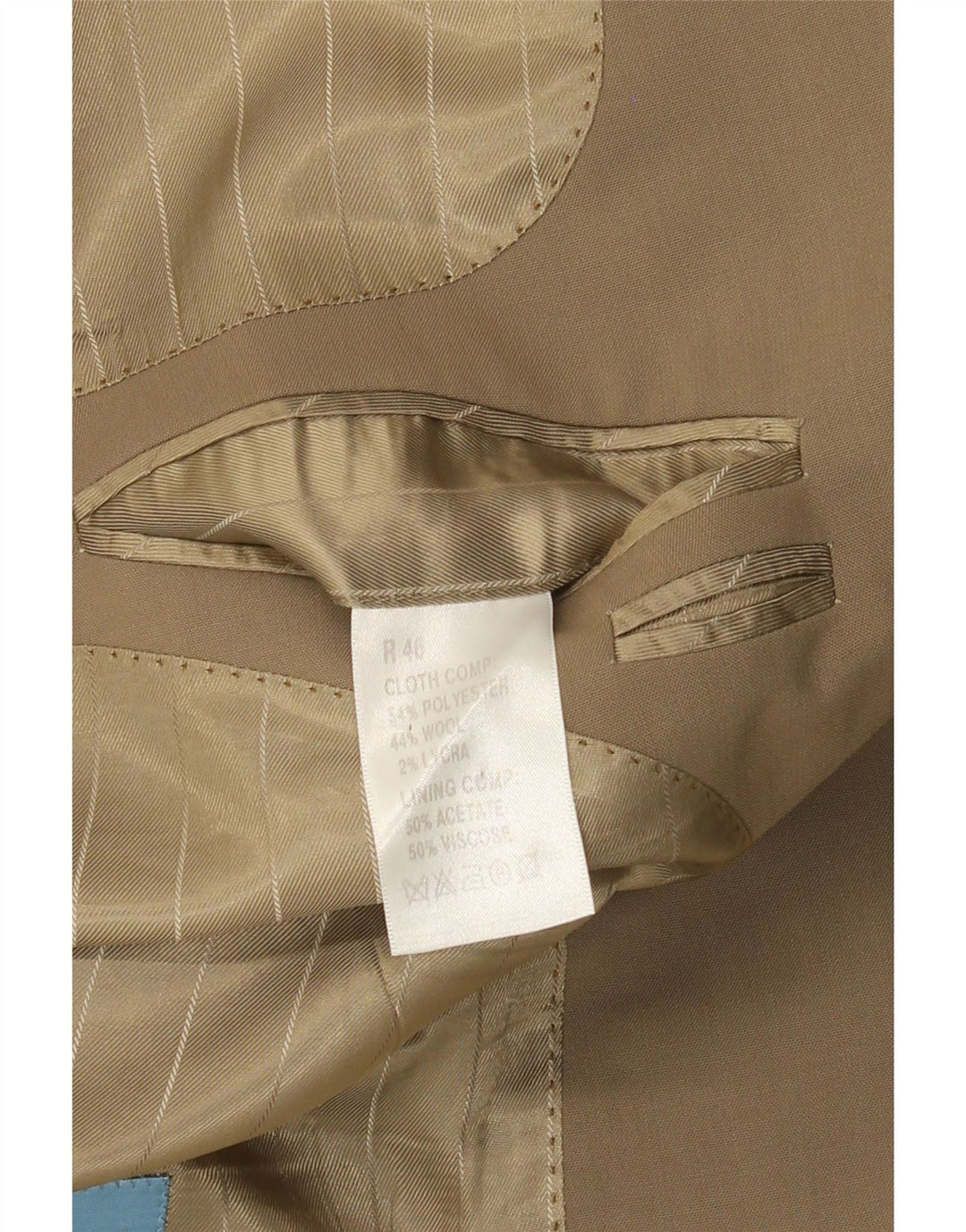 DOUGLAS Mens 2 Button Blazer Jacket UK 46 3XL Beige Polyester Vintage Douglas and Second-Hand Douglas from Messina Hembry 