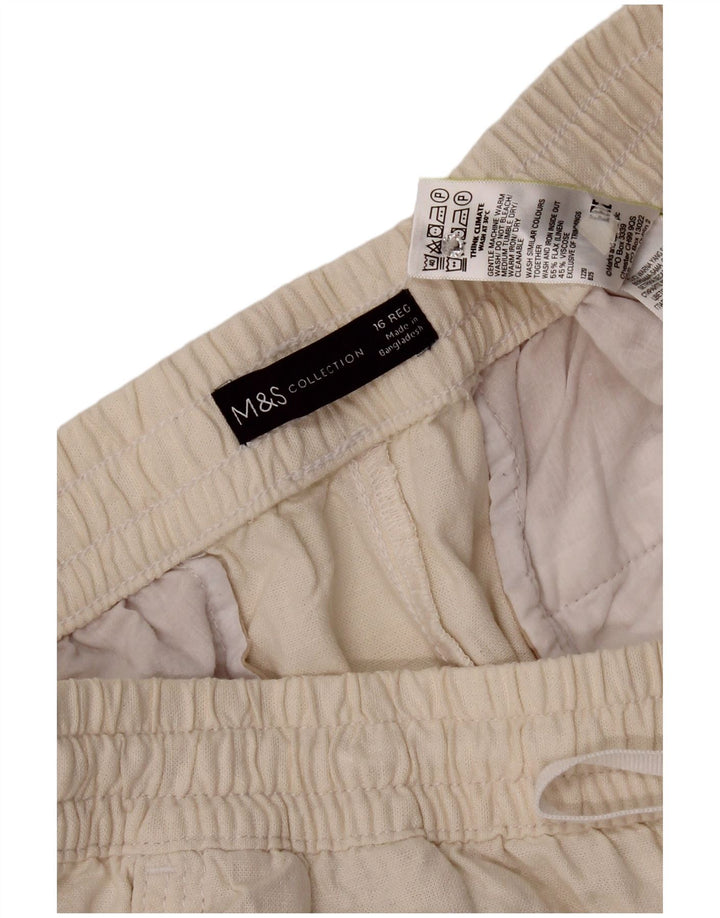 Pantaloni de trening pentru femei Marks & Spencer UK 16, lenjerie albă mare