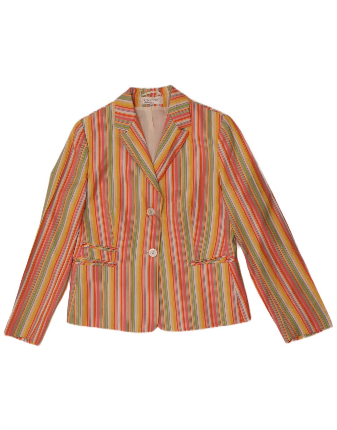 Jachetă Blazer Femei Clement cu 2 nasturi EU 40 Mediu, Multicolore, în dungi