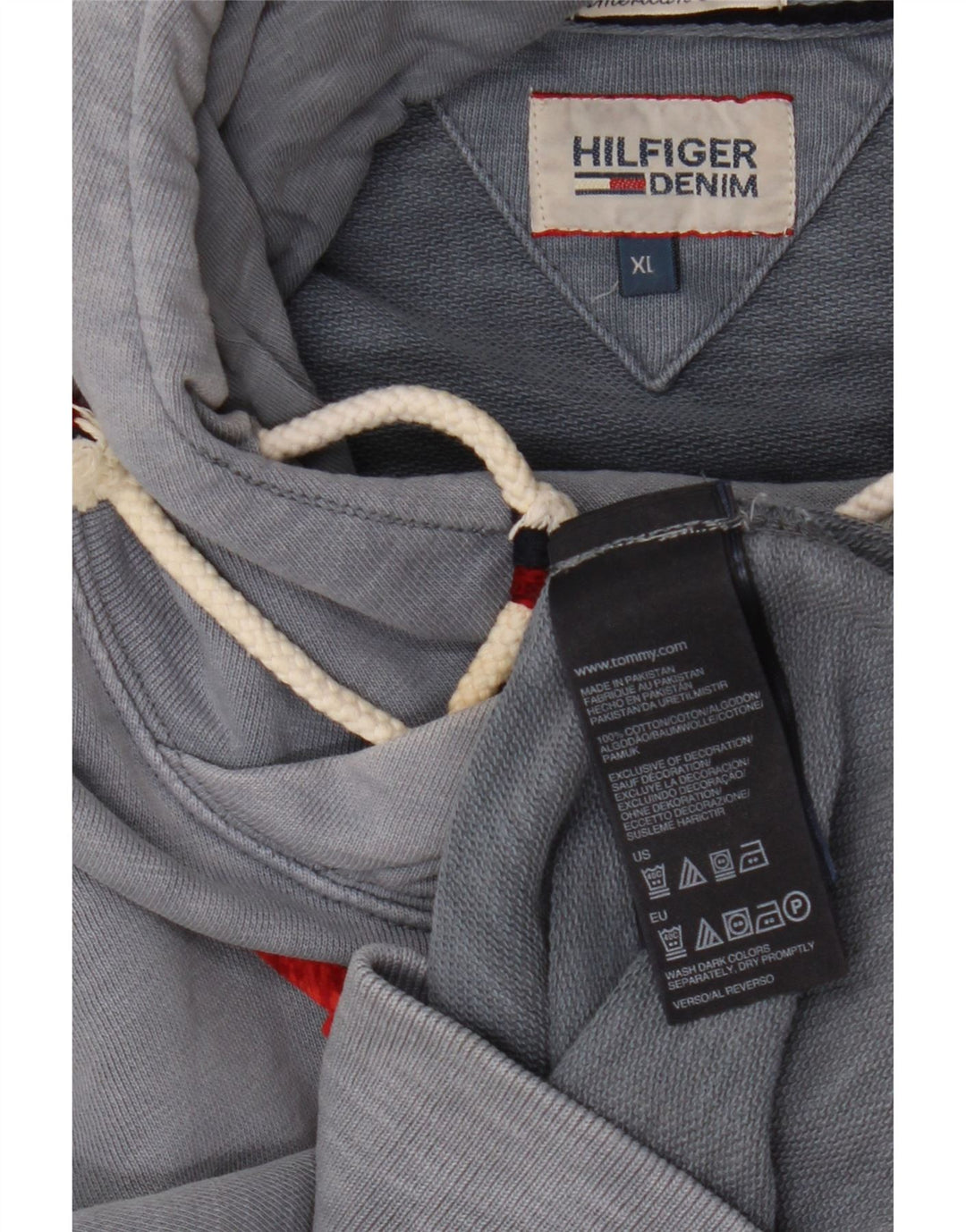 TOMMY HILFIGER Pulover grafic pentru bărbați XL bumbac albastru