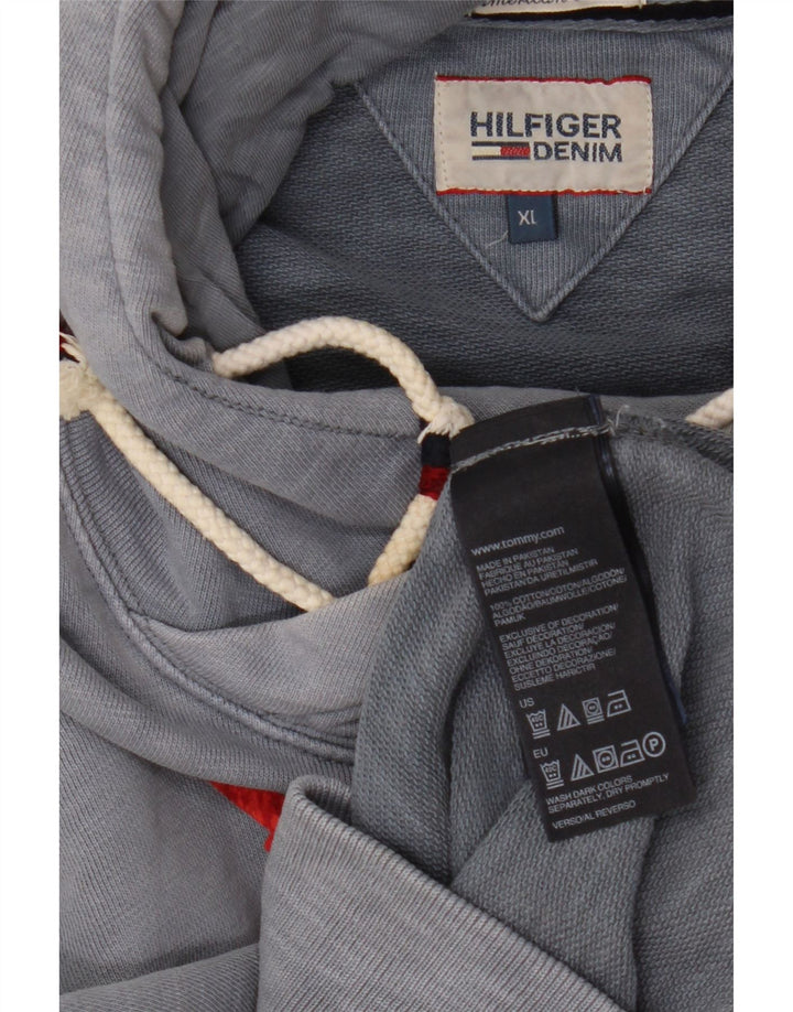 TOMMY HILFIGER Pulover grafic pentru bărbați XL bumbac albastru