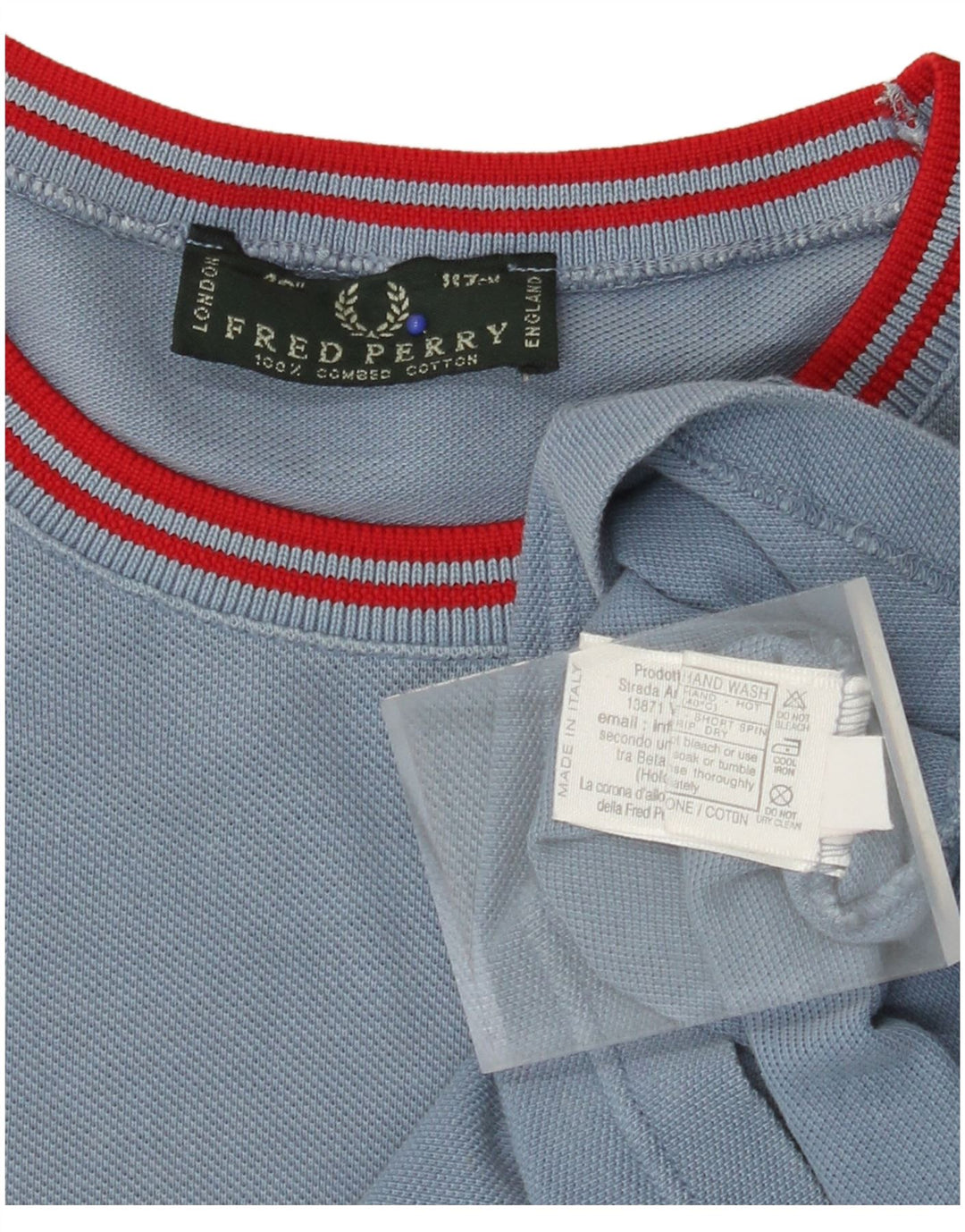 FRED PERRY Tricou pentru bărbați Top mare, albastru, bumbac