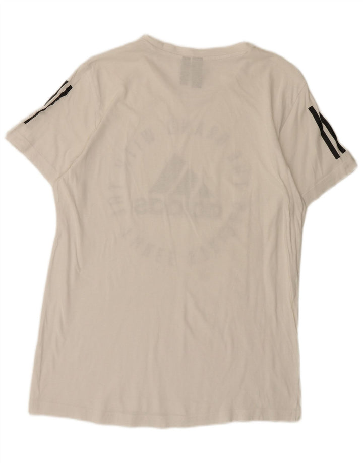 Tricou grafic pentru bărbați Adidas Top Mediu Alb