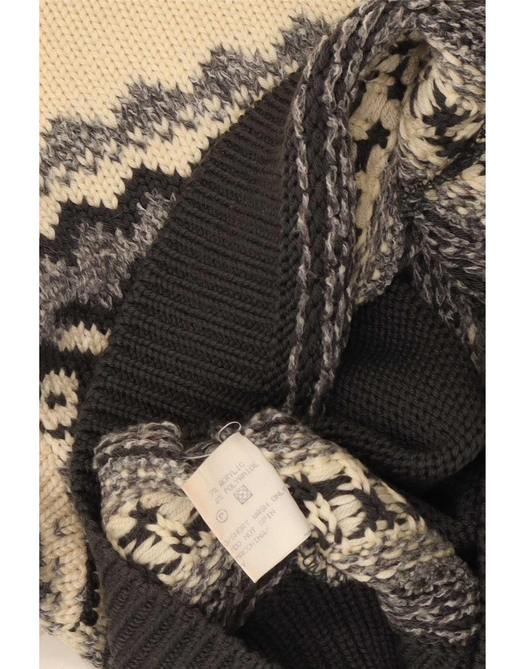 Pulover pentru bărbați Silvy cu gât roșu IT 48 Medium Multicolor Fair Isle