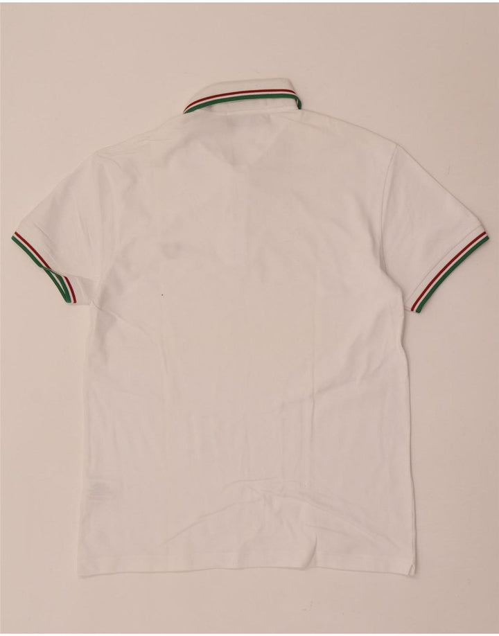 Cămașă polo pentru bărbați Fred Perry, ușor și elastic, bumbac alb mediu