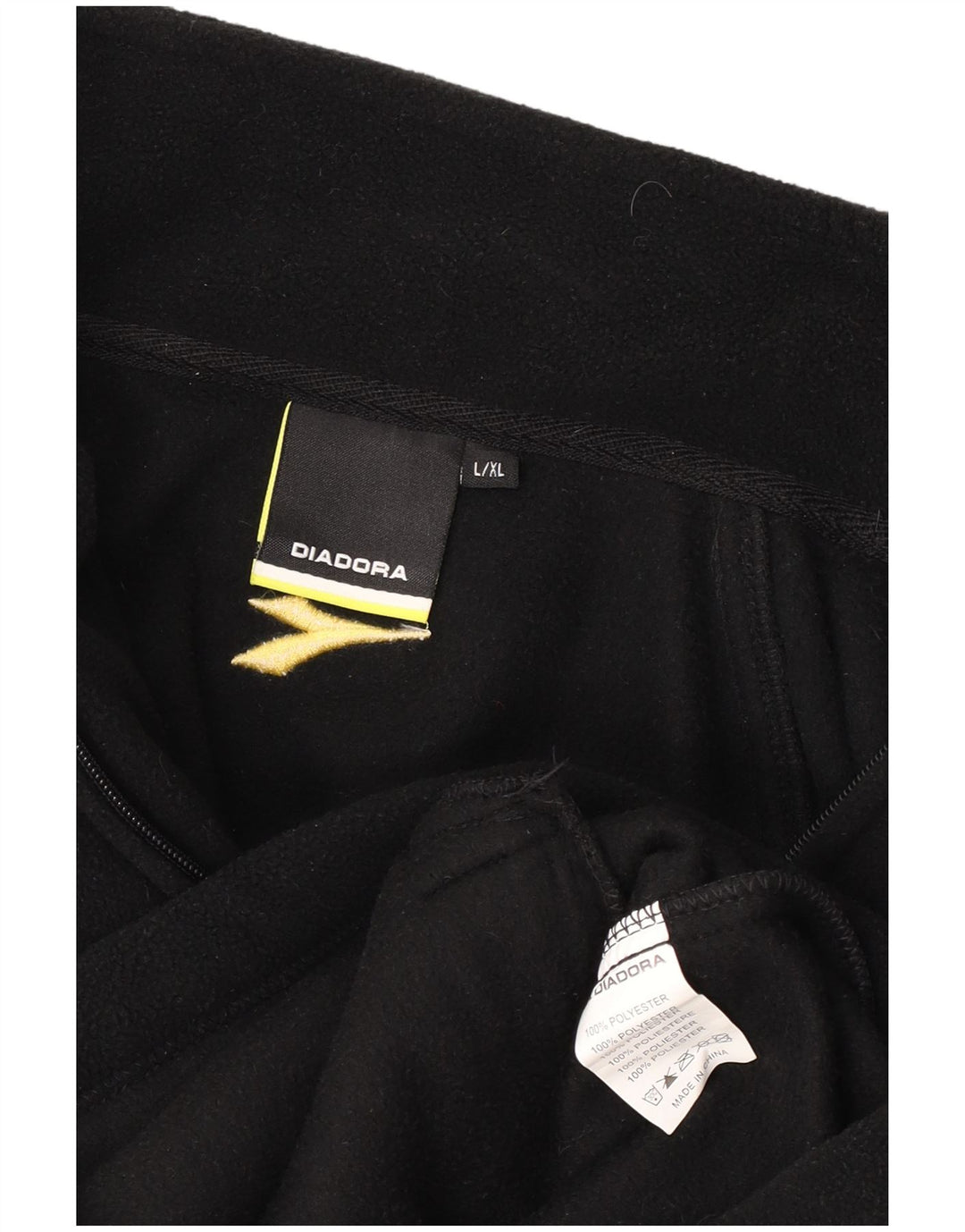 Jachetă din lână Diadora pentru bărbați UK 40, mare, negru, poliester color bloc