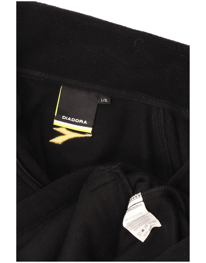 Jachetă din lână Diadora pentru bărbați UK 40, mare, negru, poliester color bloc