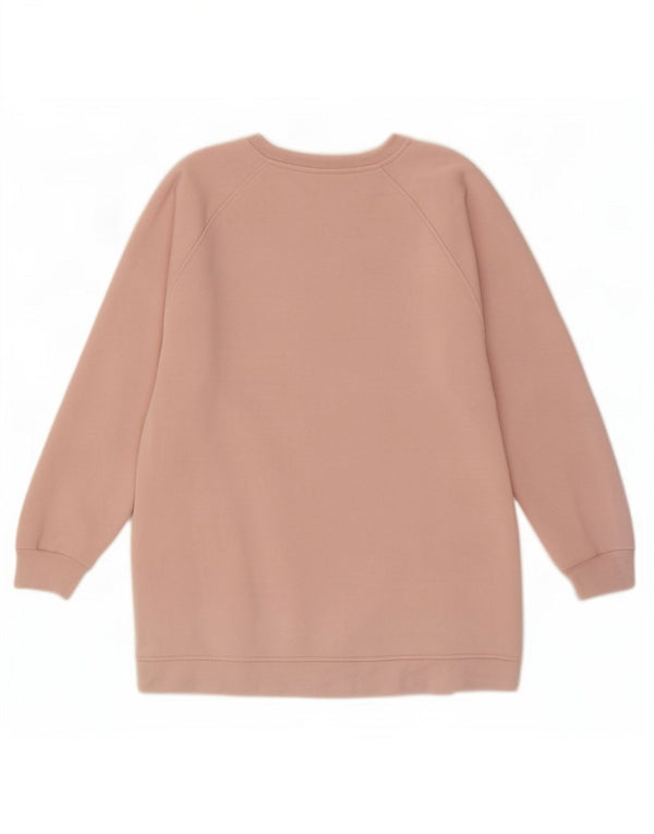 Marks & Spencer Womens Sweatshirt Jumper UK 14 Large Pink Cotton