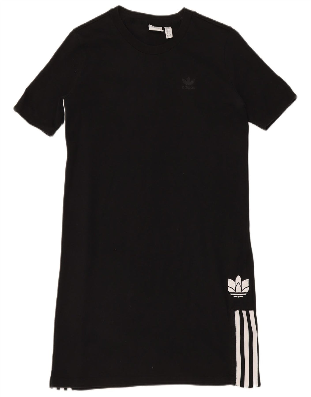 Rochie tricou ADIDAS pentru femei UK 6 XS bumbac negru