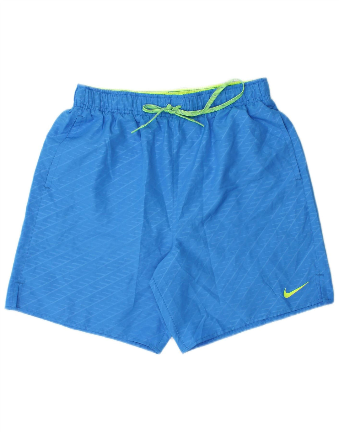 Pantaloni scurți sport Nike pentru bărbați, poliester geometric, albastru mediu