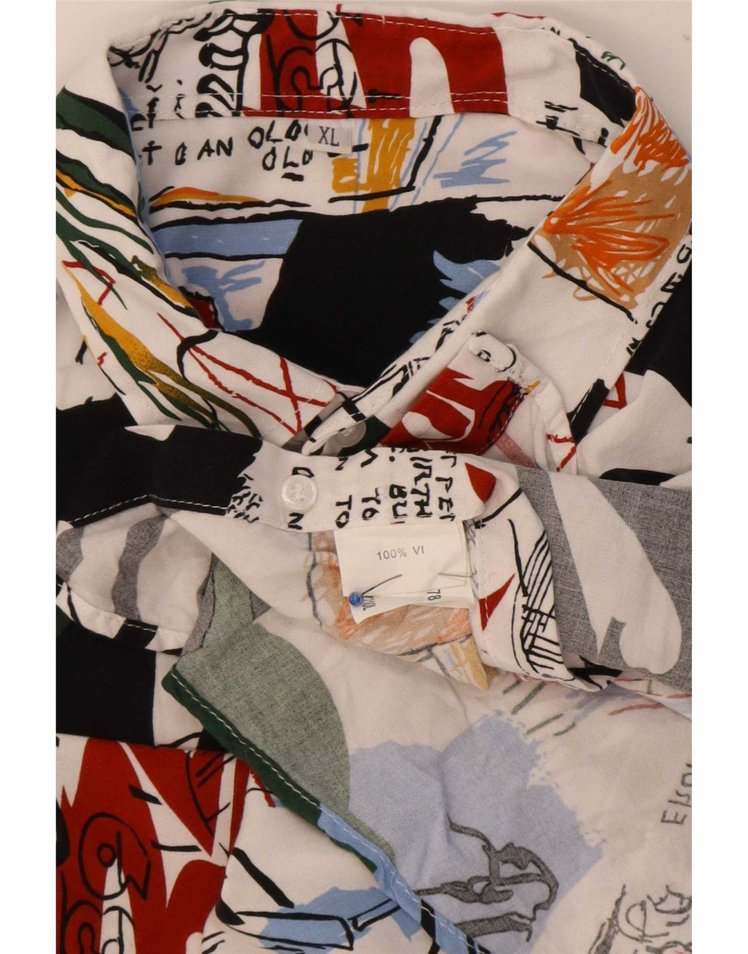 Cămașă cu mânecă scurtă pentru bărbați, cu model abstract, XL, viscoză, multicoloră