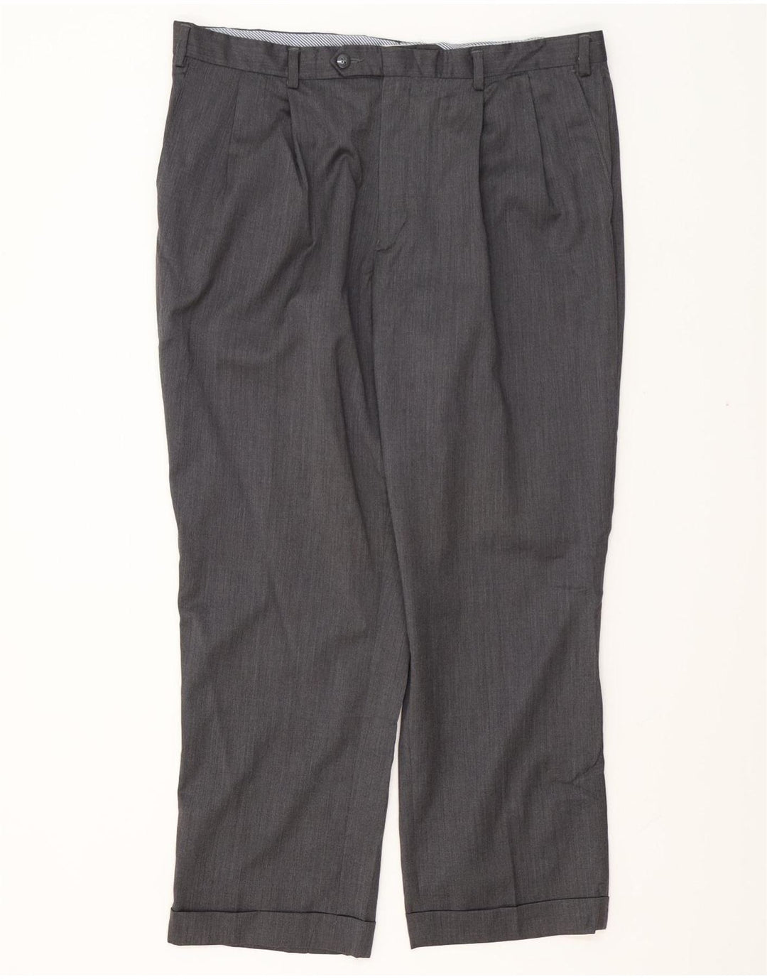 Pantaloni de costum pentru bărbați IZOD L38 L29 Lână gri