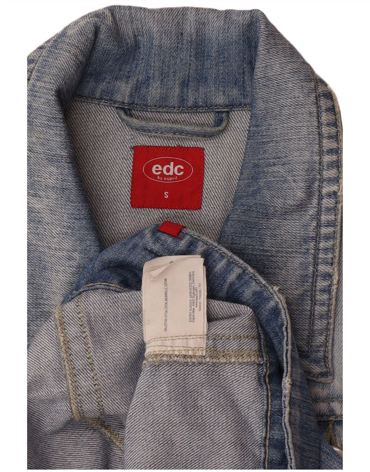 Jachetă de denim crop EDC pentru femei UK 10 mic, albastru, bumbac